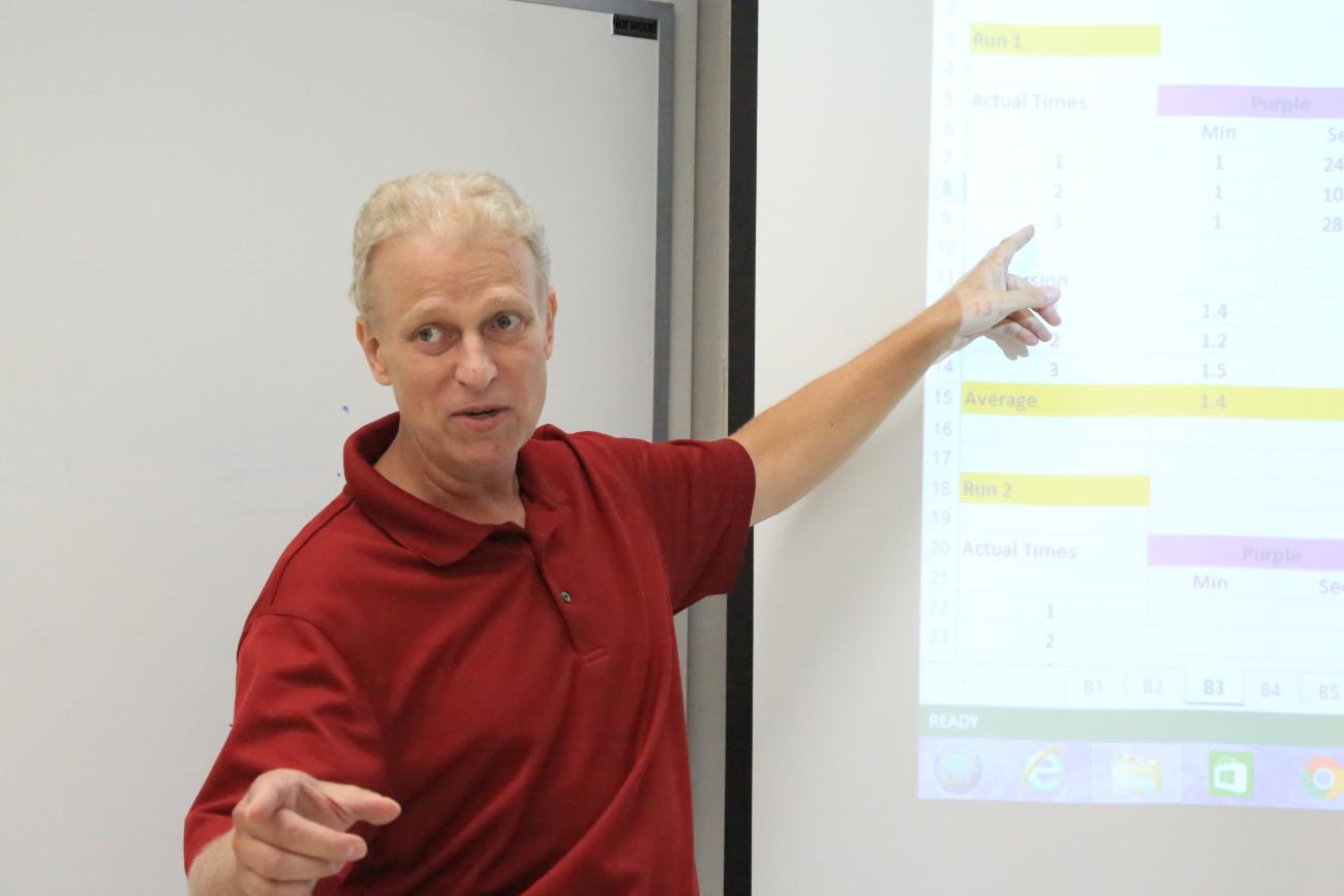 Professor Chris Scalzo teaching