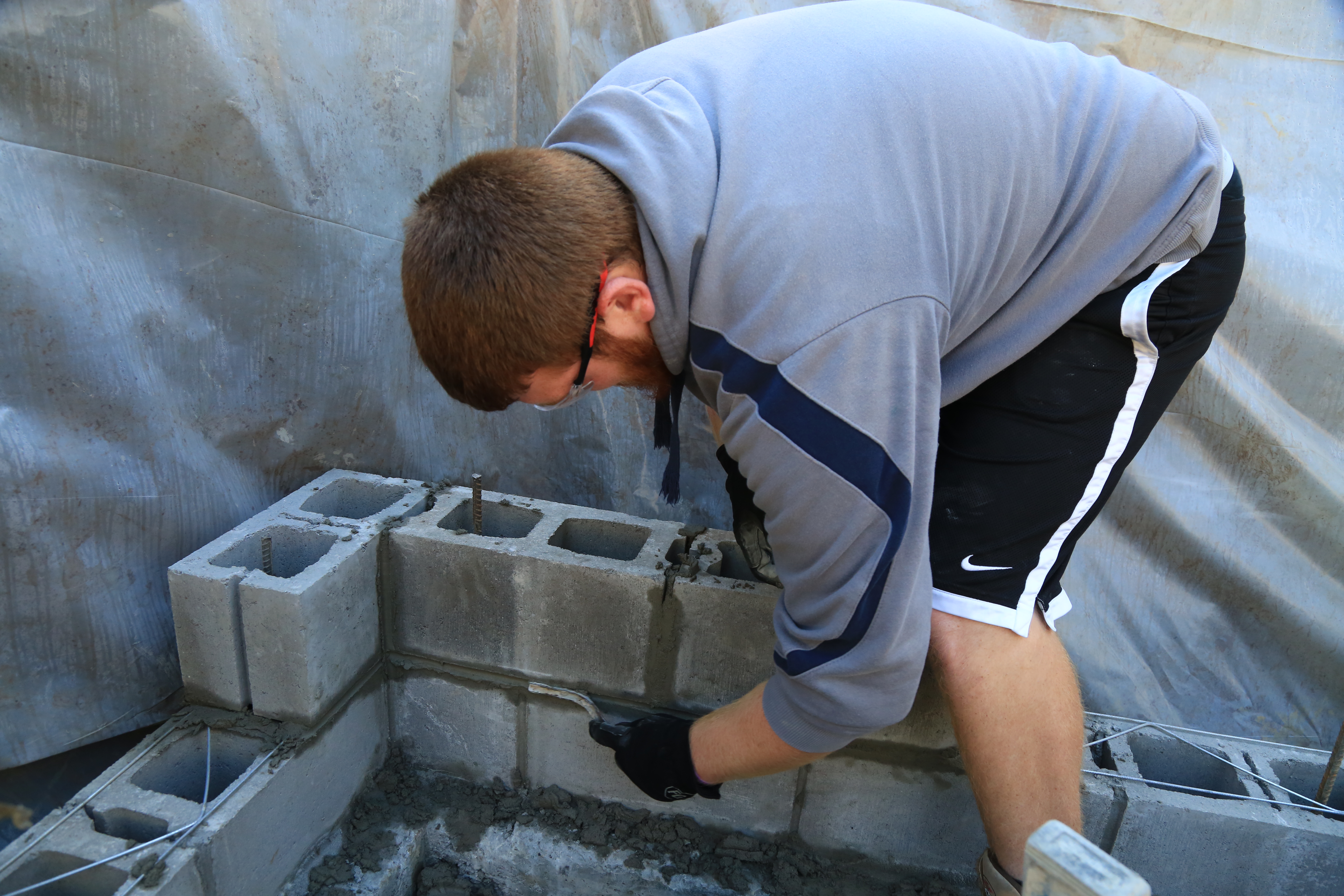 Man working on construction project