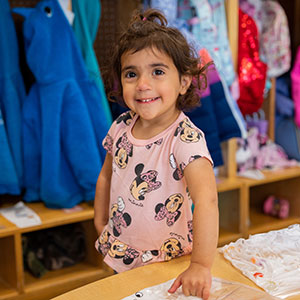 A child attending the SUNY Morrisville Children's Center.