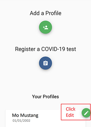 Click Edit Your Profile
