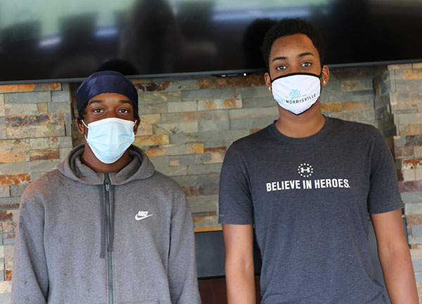 Students wearing masks correctly, over mouth and nose