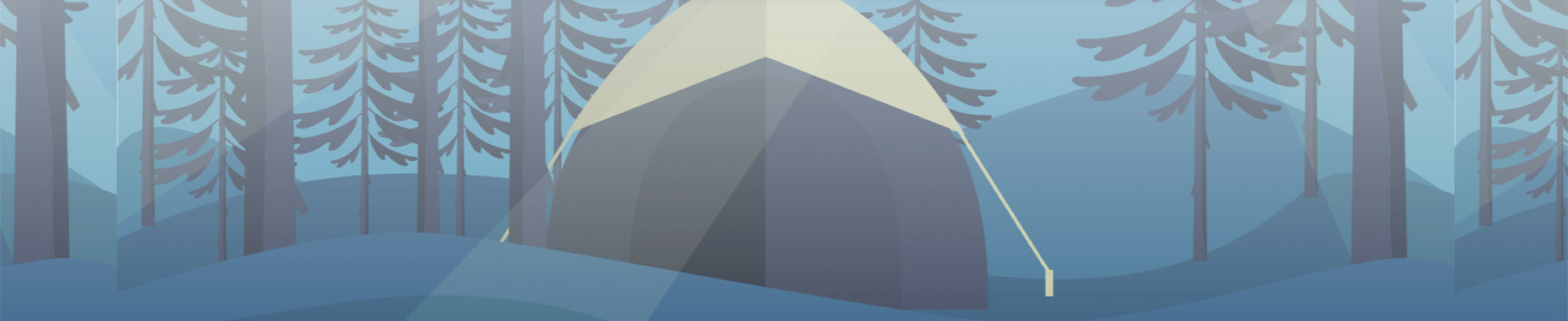 Abstract image of a tent in the trees.  Image courtesy of NaNoWriMo.