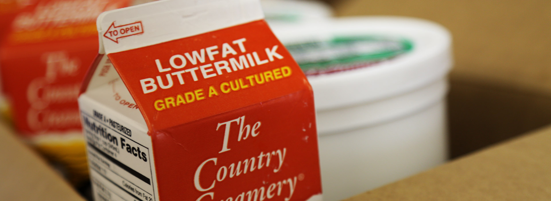 A sample of the dairy products distributed at a similar drive on the Morrisville campus