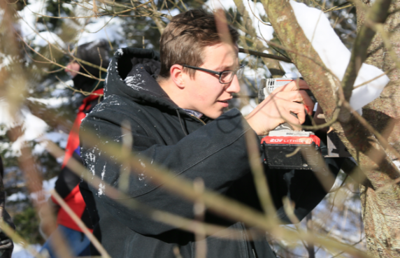 student doing hands-on work