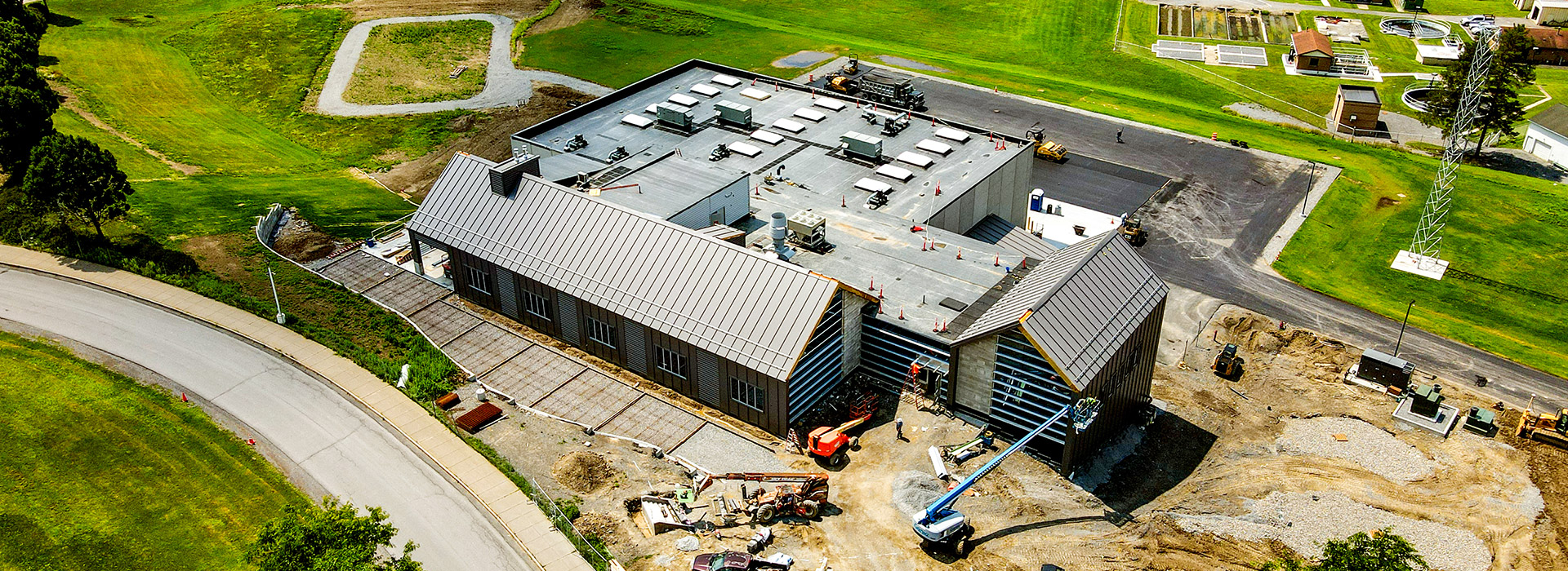 Construction progress of the ACET center, as of July 2021