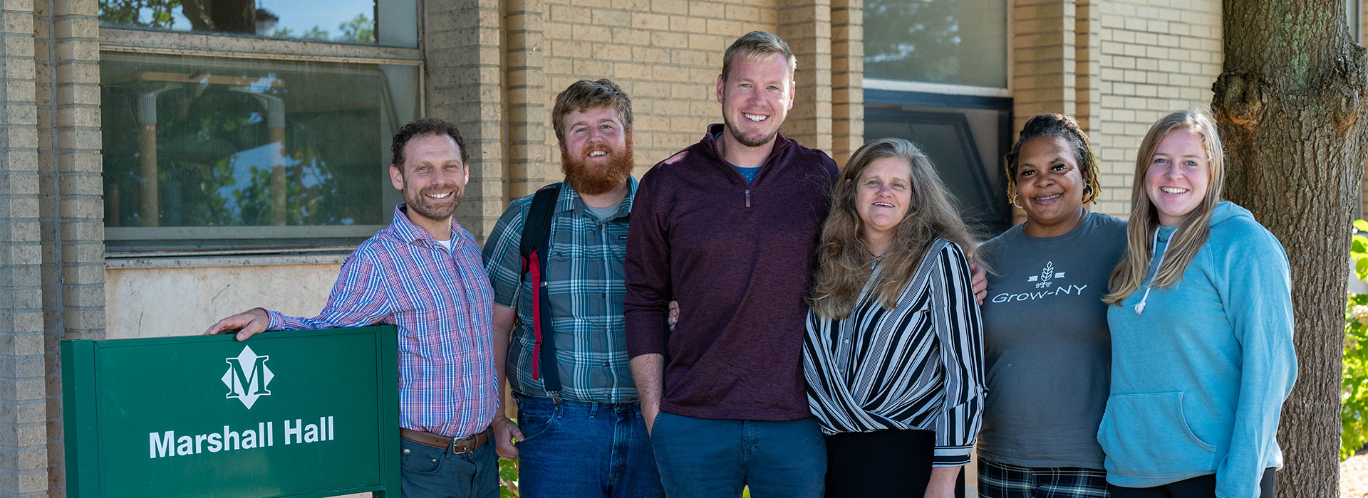 Sheila Marshman with colleagues and students. Photo by Alaina Potrikus