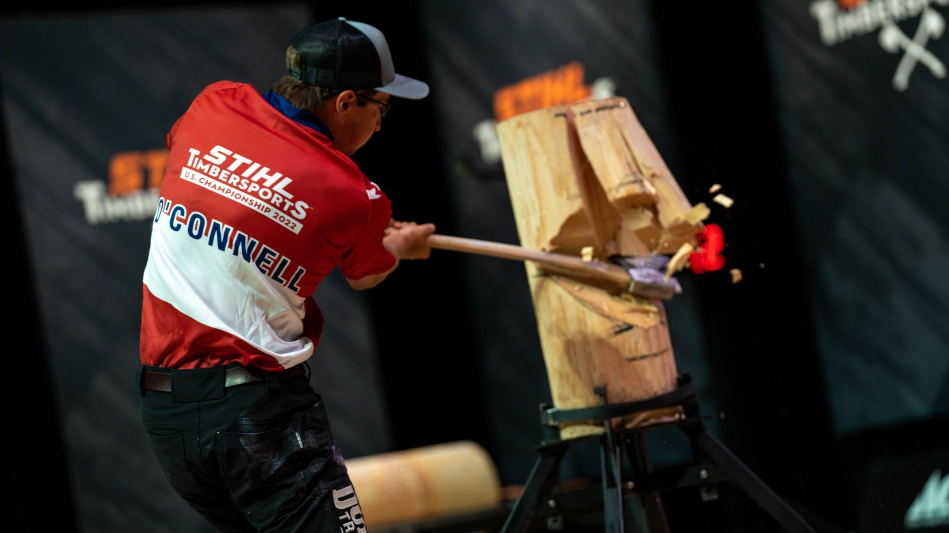 Alumnus Andrew O’Connell at the Men’s US STIHL® Rookie Championships, where he set a national rookie record and is now Sweden-bound for the STIHL® Rookie World Championships next year. 
