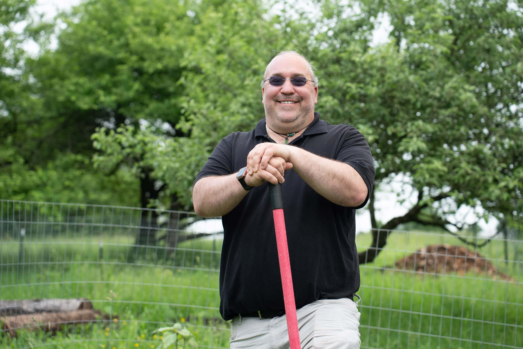 Jeff Monette at the food forest 