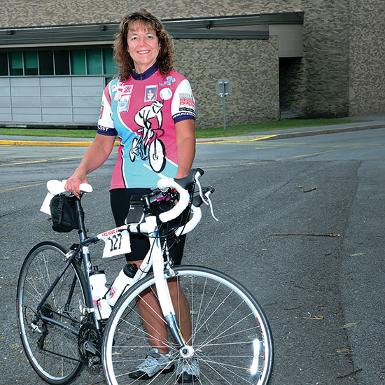 Patty King and her bike