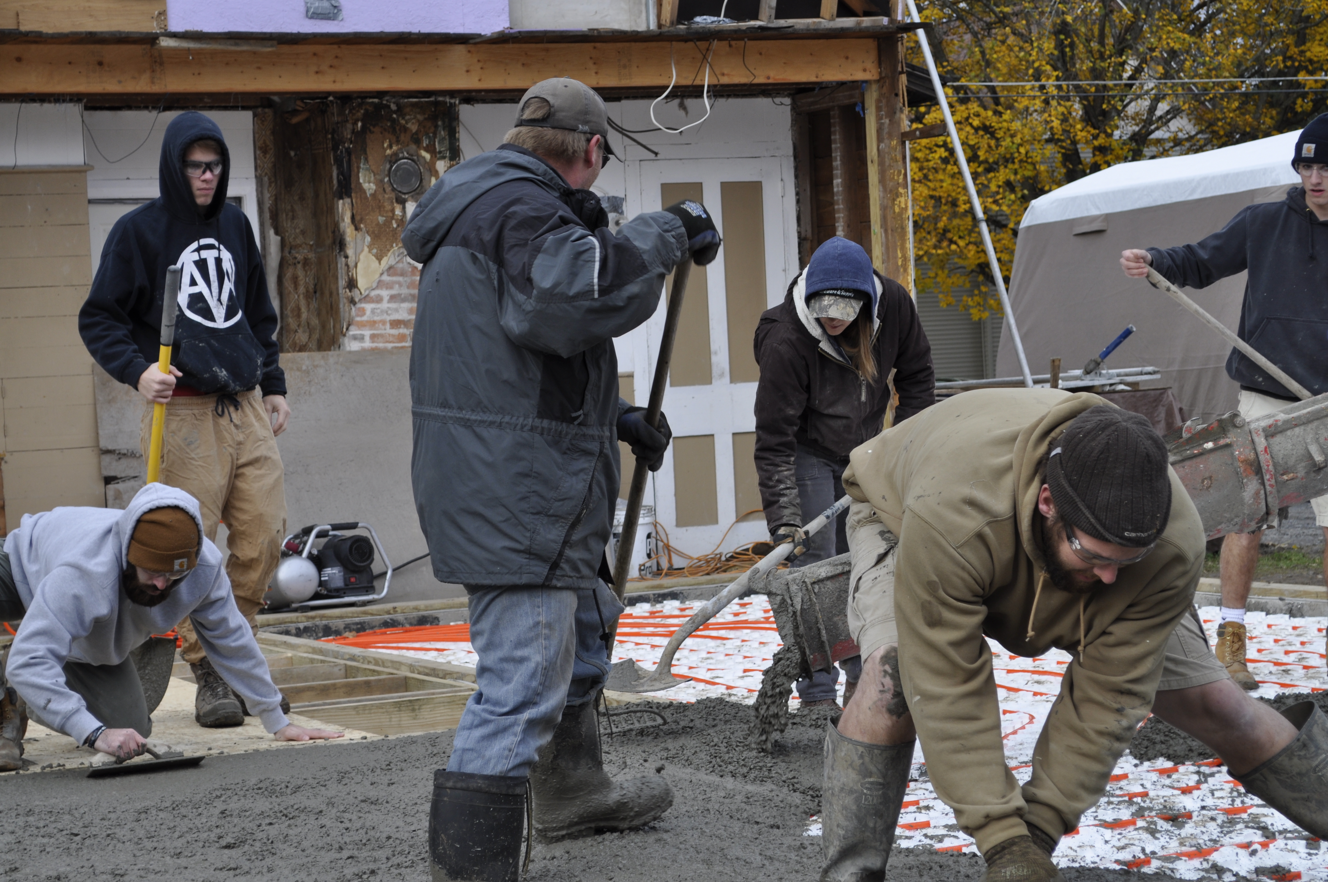 Michael Gridley and his Masonry & Foundations class