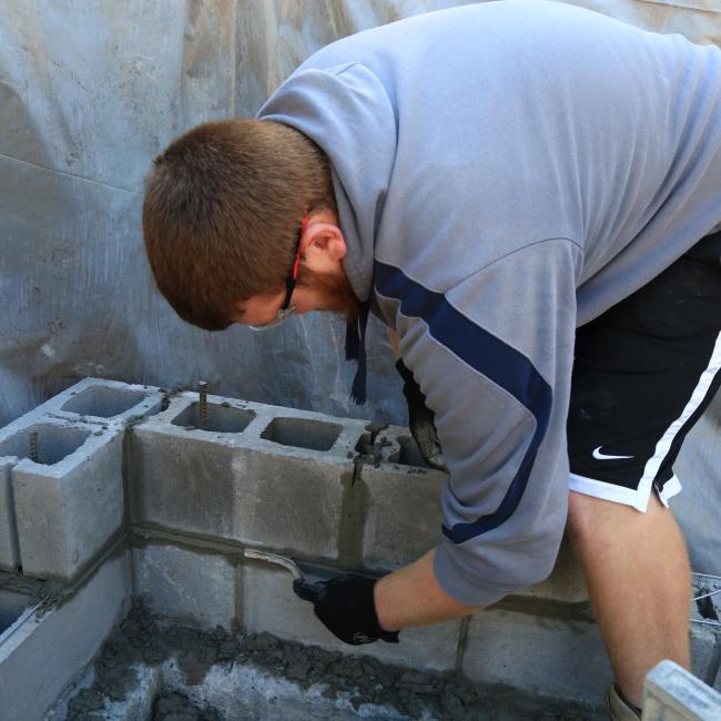 Man working on construction project