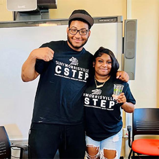 Students pose with their CSTEP drip