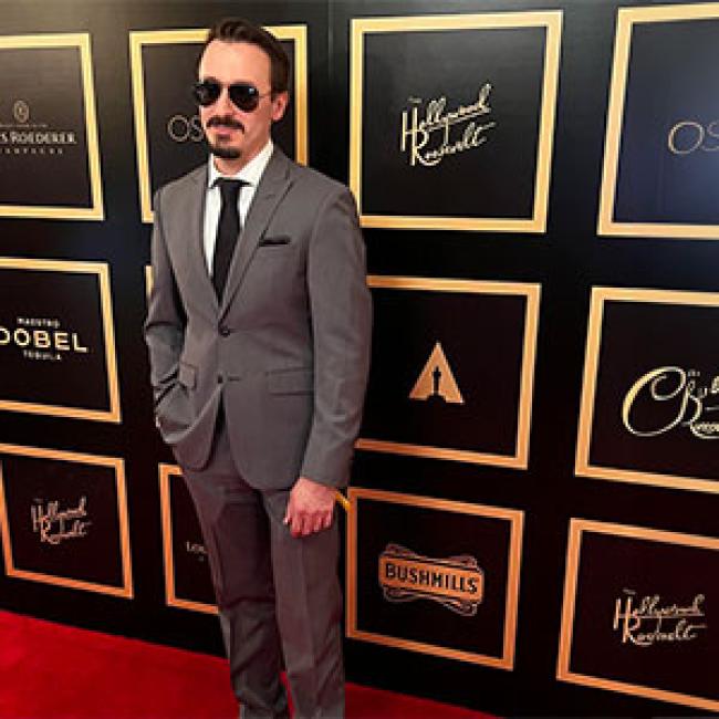 Shadow LaValley at the Hollywood Roosevelt Oscar’s viewing party.