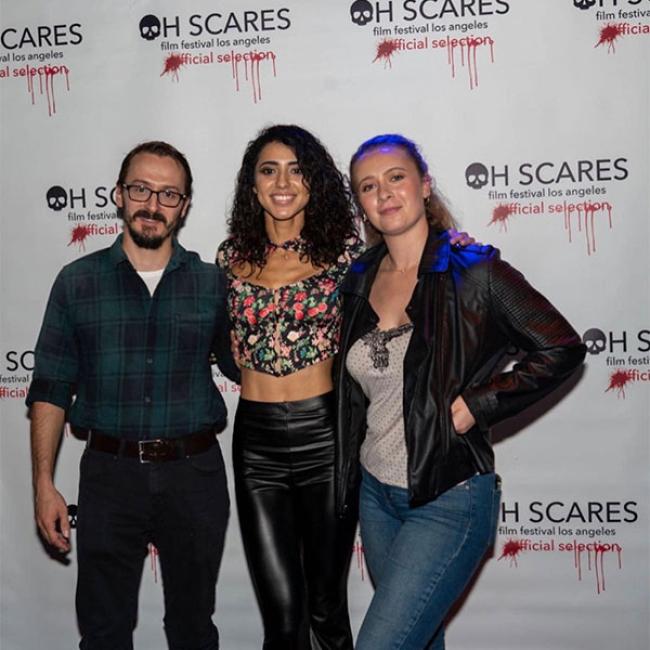 Shadow LaValley, Cami Storm and Danielle Purdy at the Oh Scares International Film Festival.