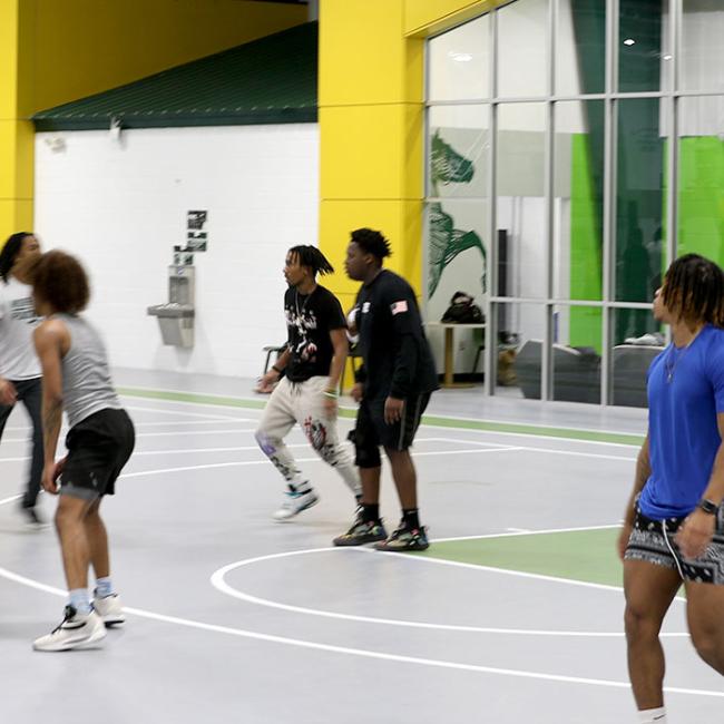 Students enjoy the new Student Recreation Center.