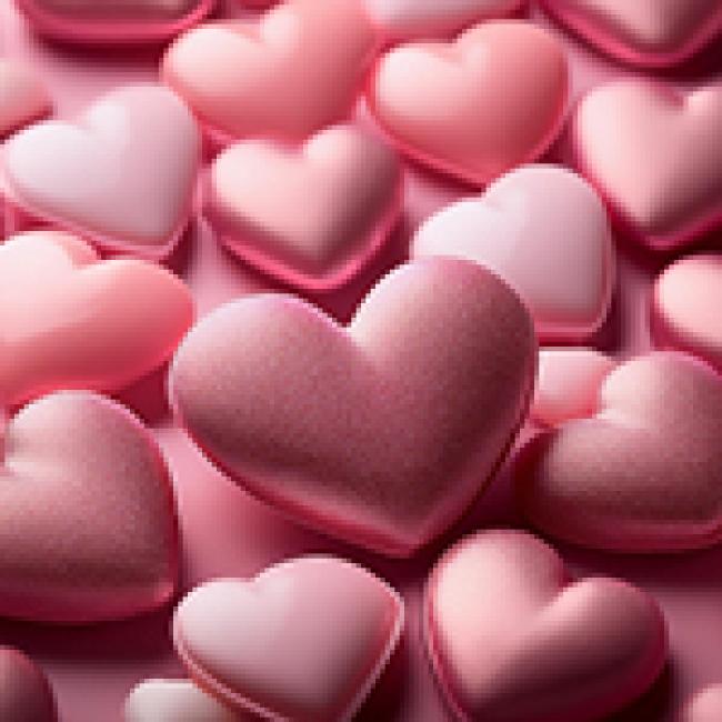 A Pile of Pink Hearts