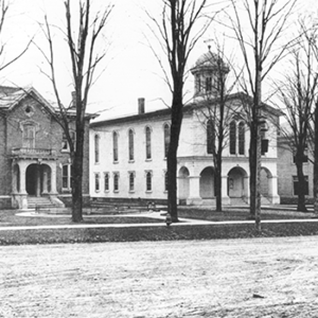 vintage photo of madison and helyar halls