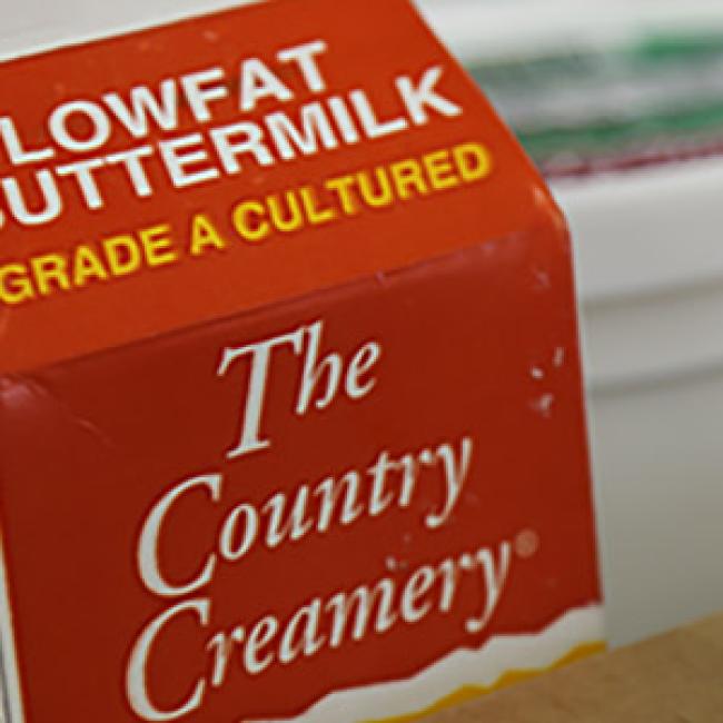 A sample of the dairy products distributed at a similar drive on the Morrisville campus