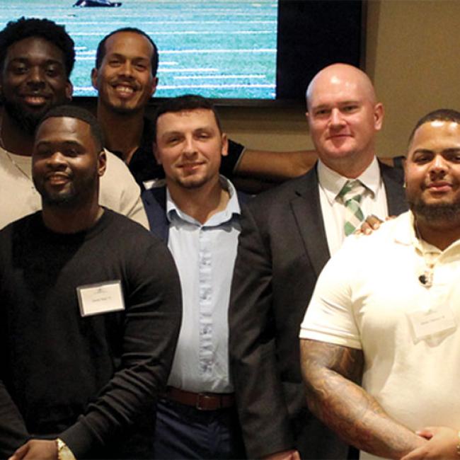 Mustang football’s 2014 team is inducted into SUNY Morrisville Athletics Wall of Fame