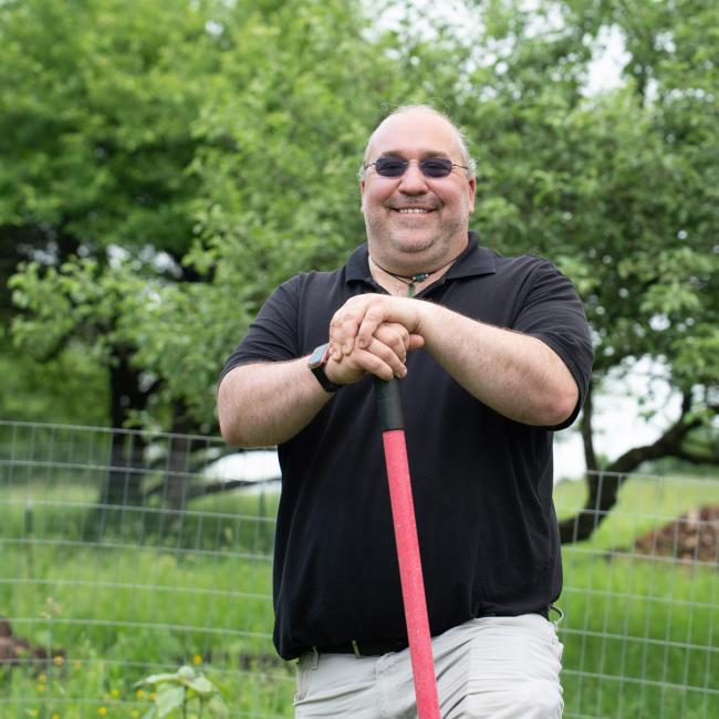 Jeff Monette at the food forest