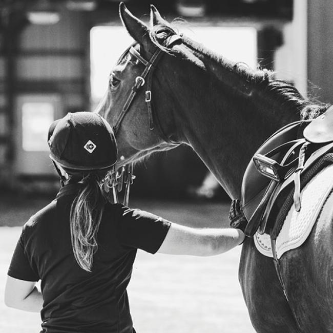 girl with horse, photo by Allisa Coomey