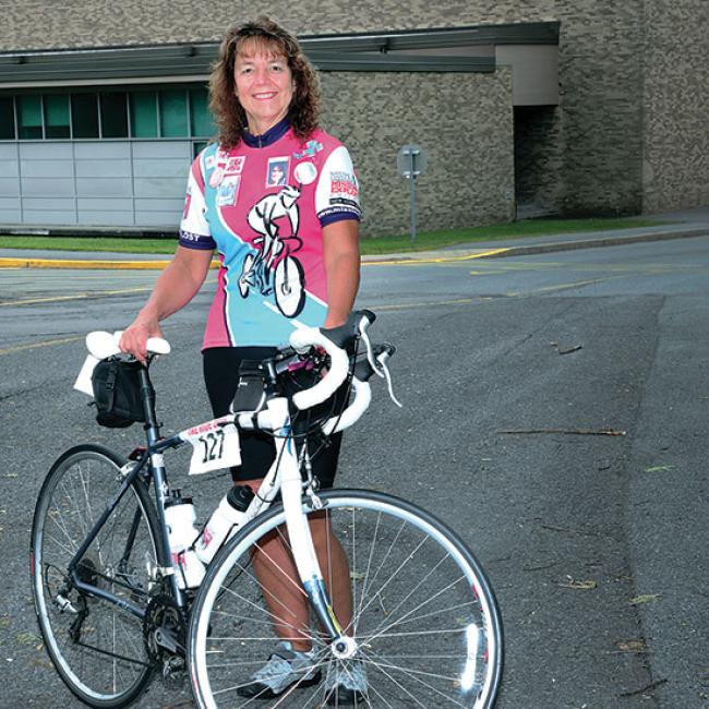 Patty King and her bike