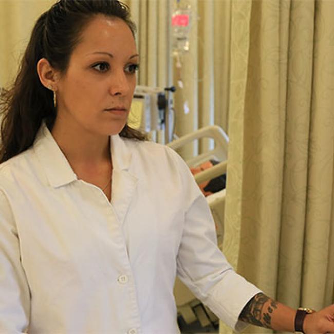 Shana Prosser, a SUNY Morrisville nursing student and combat veteran