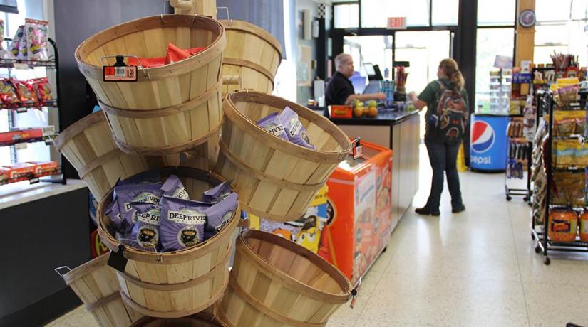 food in baskets