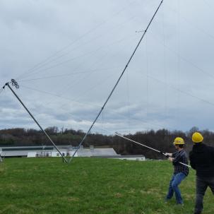 Lowering the campus met tower