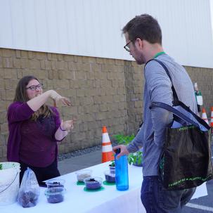 Agricultural Science Professor Jennifer Gilbert Jenkins shares her expertise during SUNY Morrisville's Earth Day Celebration.