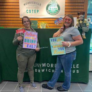 Students using the Nursing Bootcamp Photo Booth