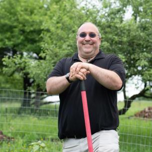 Jeff Monette at the food forest