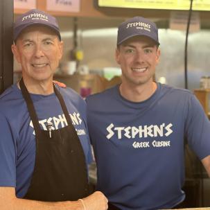 The fair wasn't complete without a visit to Stephen's Greek Cuisine, run by one of our alumni!