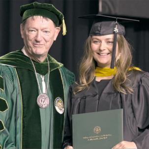 President Rogers and Carrie Wafler 