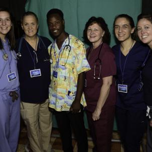 Elizabeth Noble with a group of nurses.