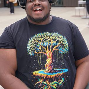 SUNY Morrisville Student Government Organization President Tendaji Ya'Ukuu participates in Earth Day festivities.