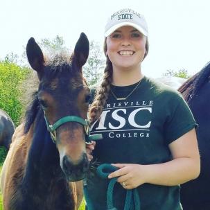 Student with foal