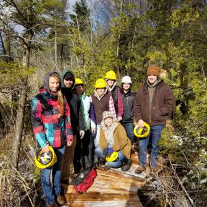 Completed boardwalk at Morrisville Swamp