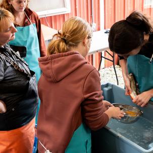 Students participated in trout spawning in Elisa Livengood’s class.