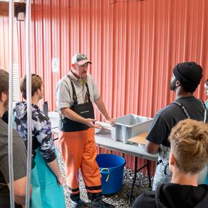 Students participated in trout spawning in Elisa Livengood’s class.