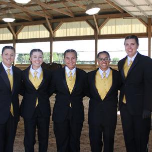 Students at the annual Standardbred yearling sale