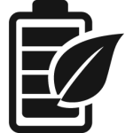 full battery with a leaf