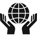 hands holding globe